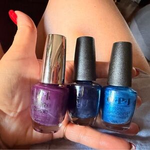 OPI Nail Polish Set - Purple, Dark Blue, Light Blue